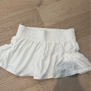 White Smocked Crop Blouse with Dolman Sleeves